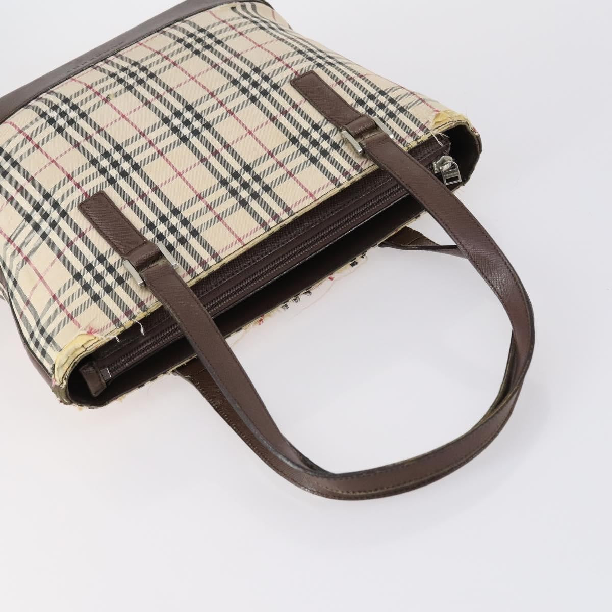 Burberry BURBERRY Nova Check Shoulder Bag Nylon Canvas 4 Set Beige Brown black Authentic 1...