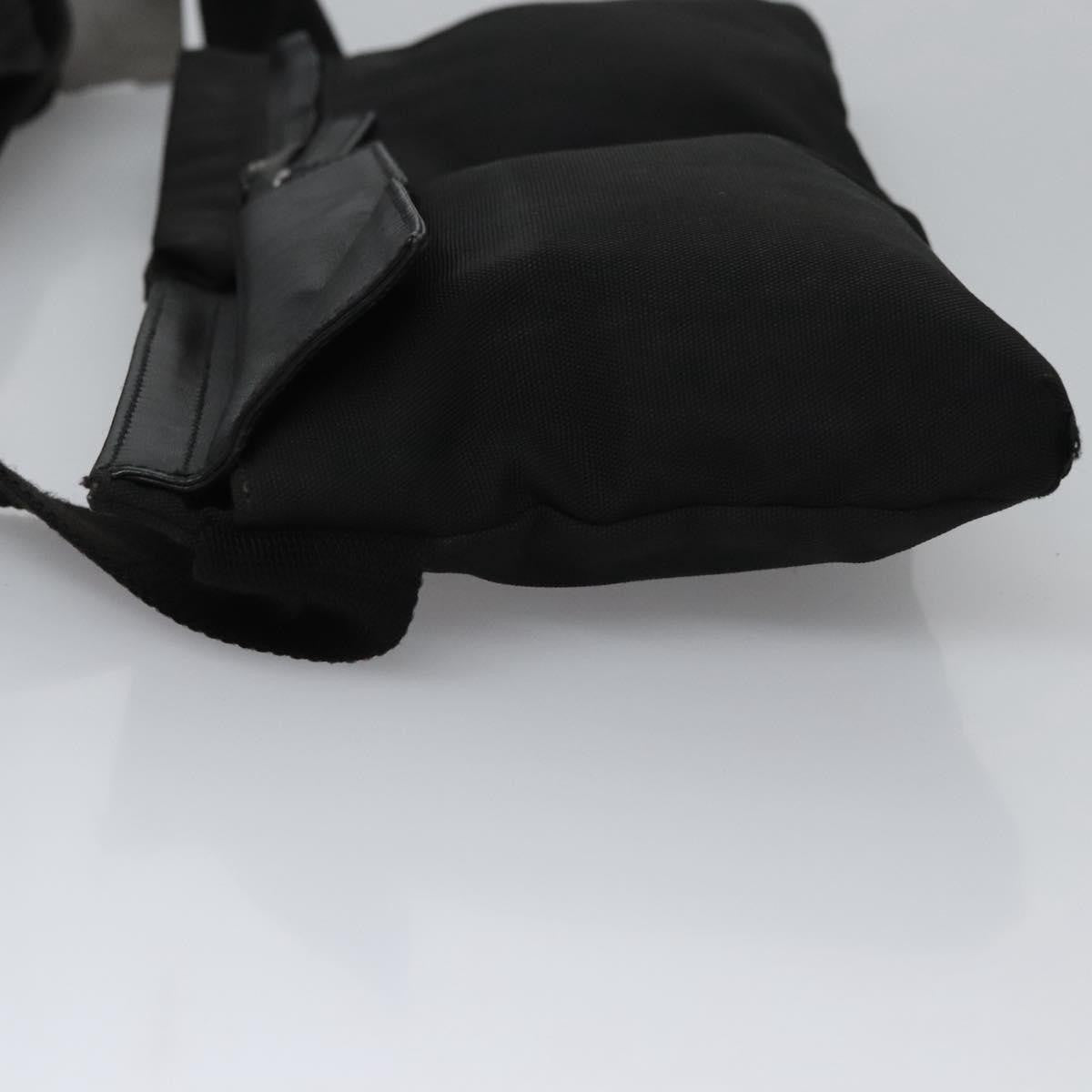 Gucci GUCCI Waist bag Nylon Black Silver 28566 Authentic IN054