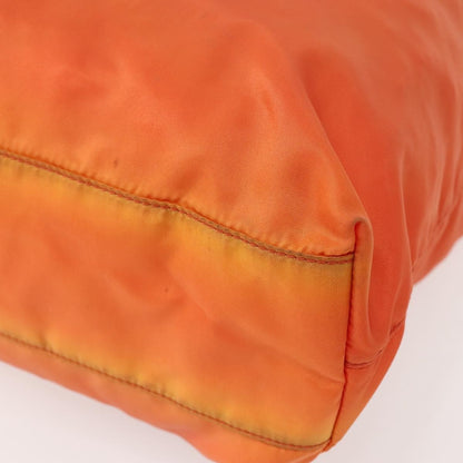 Prada PRADA Tote Bag Nylon Orange Silver Authentic 142868