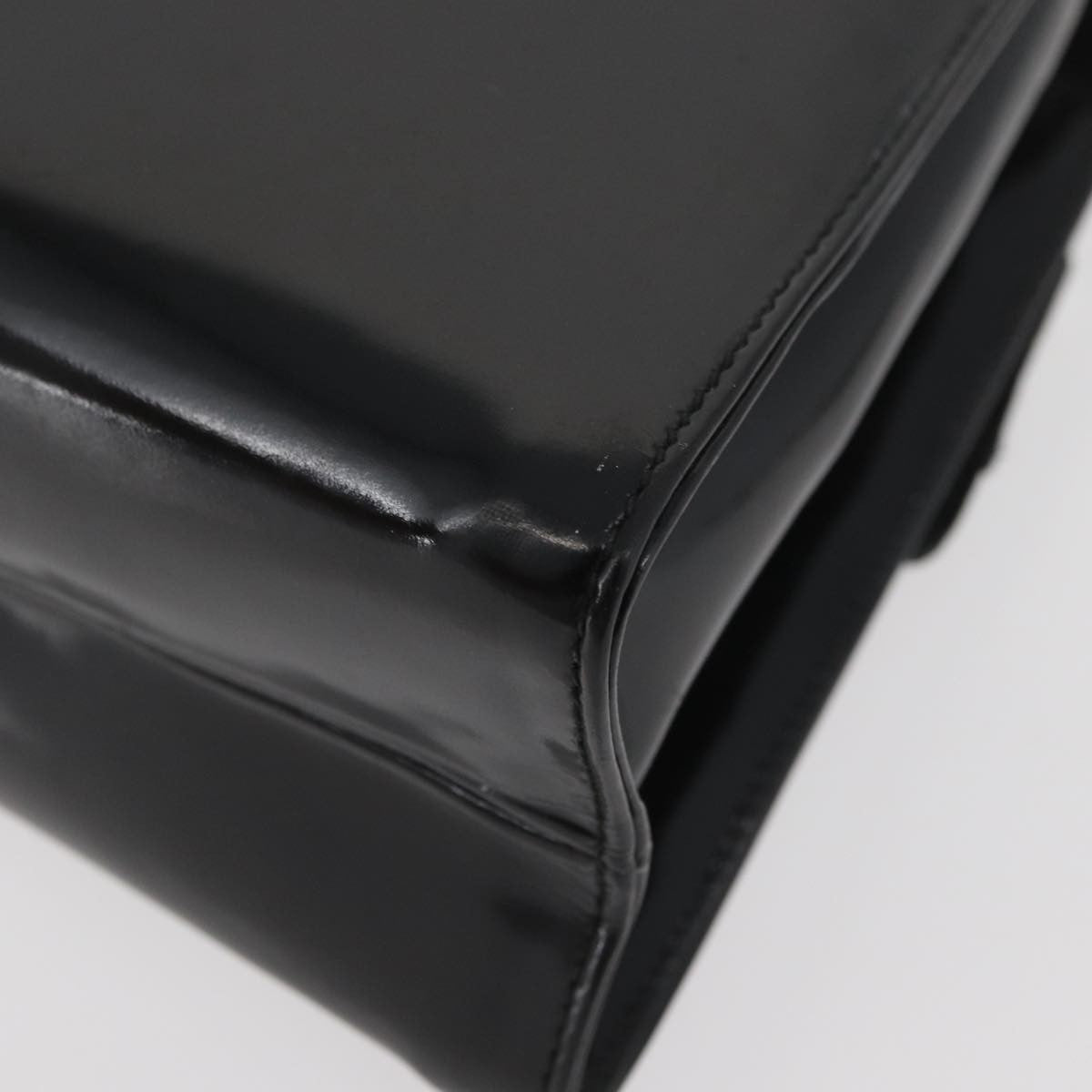 Salvatore Ferragamo Salvatore Ferragamo Vala Hand Bag Patent leather 2way Black Gold Authentic LNZ738