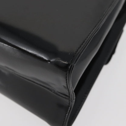 Salvatore Ferragamo Salvatore Ferragamo Vala Hand Bag Patent leather 2way Black Gold Authentic LNZ738