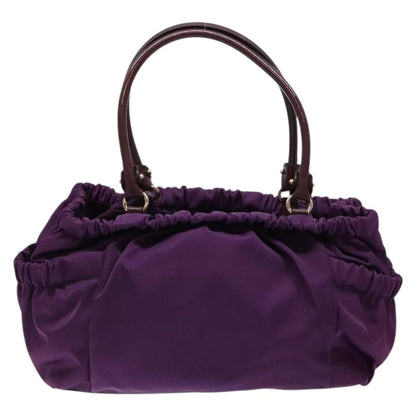 Salvatore Ferragamo Salvatore Ferragamo Vala Shoulder Bag Nylon Purple Gold Authentic 141527