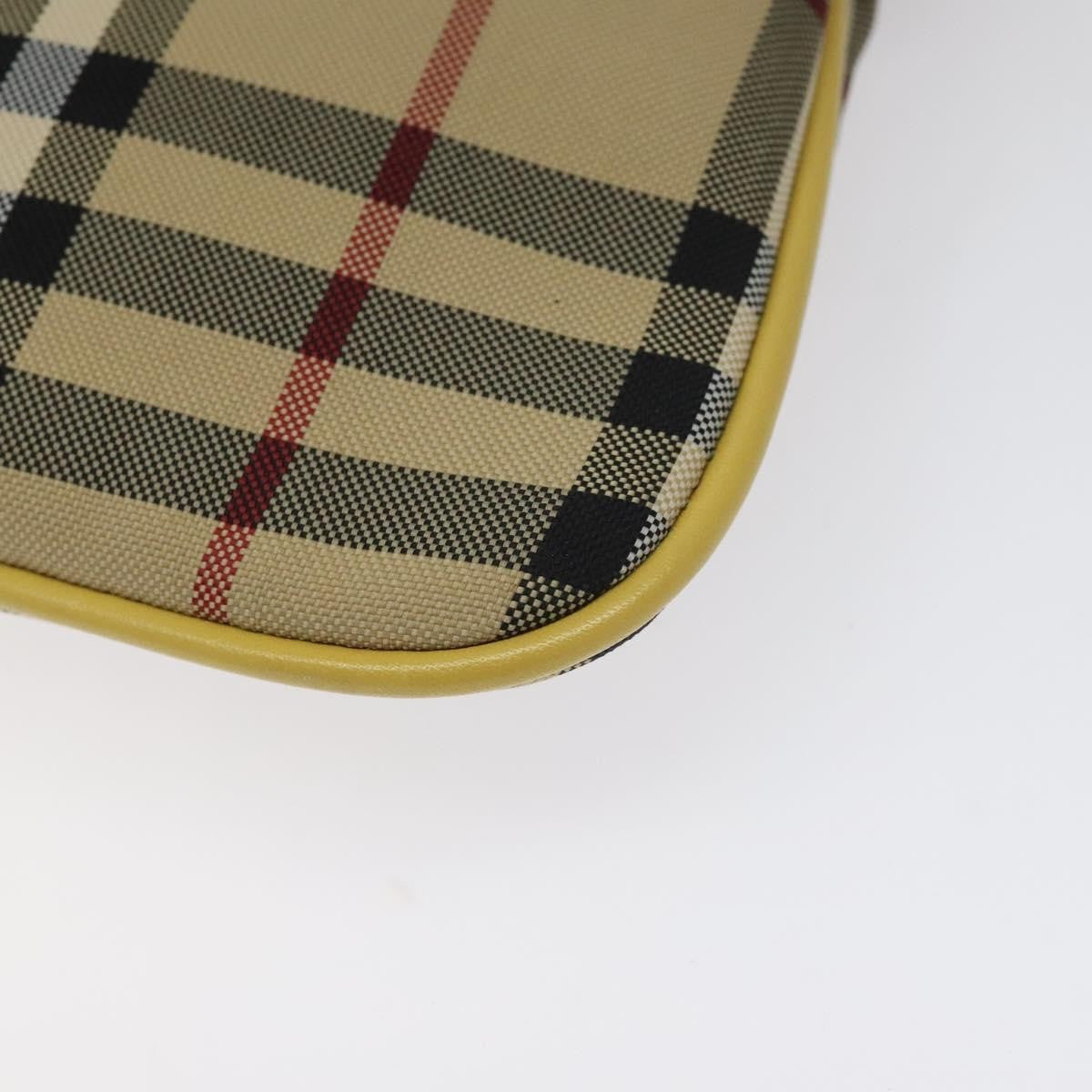 Burberry BURBERRY Nova Check Shoulder Bag Canvas Beige Gold Authentic 114865
