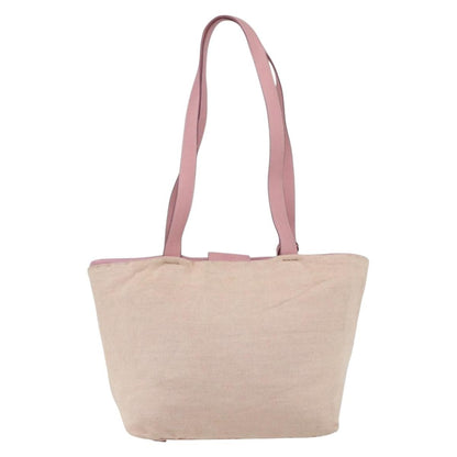 Prada PRADA Tote Bag Canvas Pink Silver Authentic bs33108