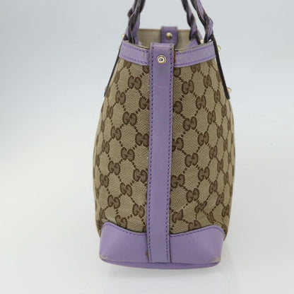 Gucci GUCCI GG Canvas Tote Bag Beige Gold 269878 Authentic ka541