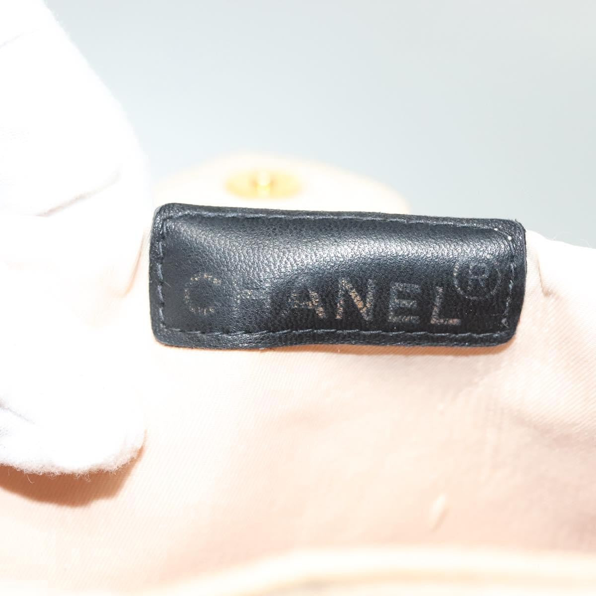 Chanel CHANEL COCO Mark Hand Bag Nylon Beige Gold CC Authentic 141982