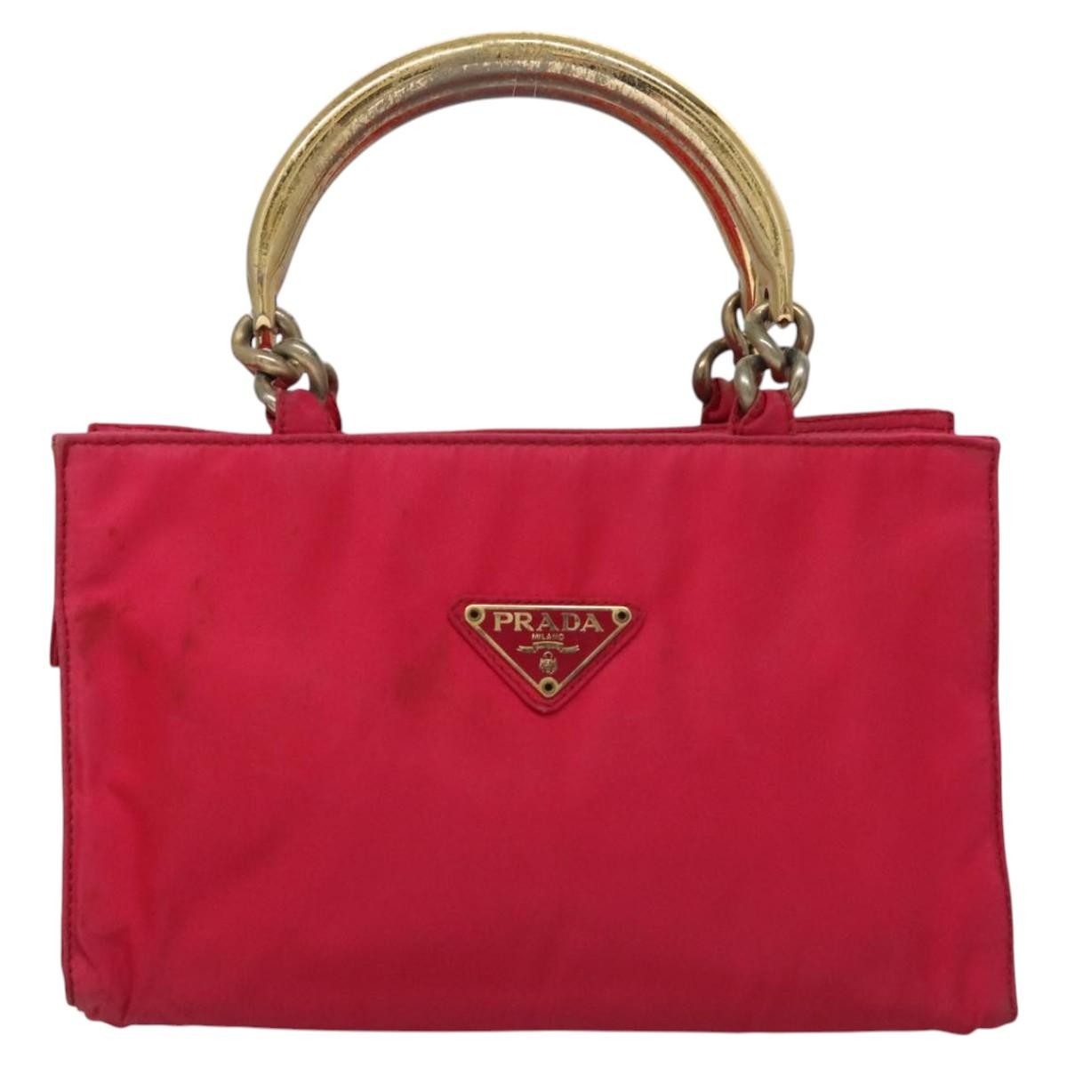 Prada PRADA Hand Bag Nylon Pink Authentic 109805