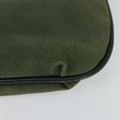 Gucci GUCCI Shoulder Bag Leather Green Gold Authentic am8352