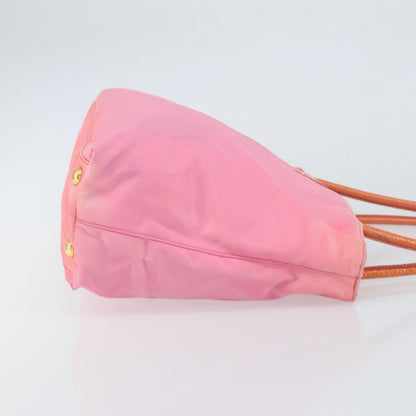 Prada PRADA Tote Bag Nylon Pink Gold Authentic 161648