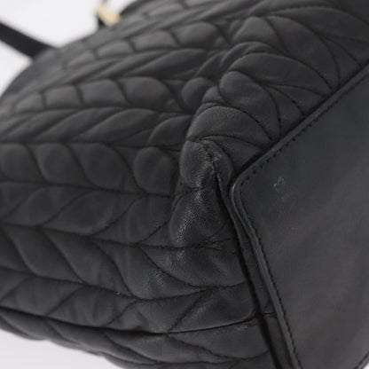 Gucci GUCCI Tote Bag Leather Black Gold 002 1099 Authentic 166099