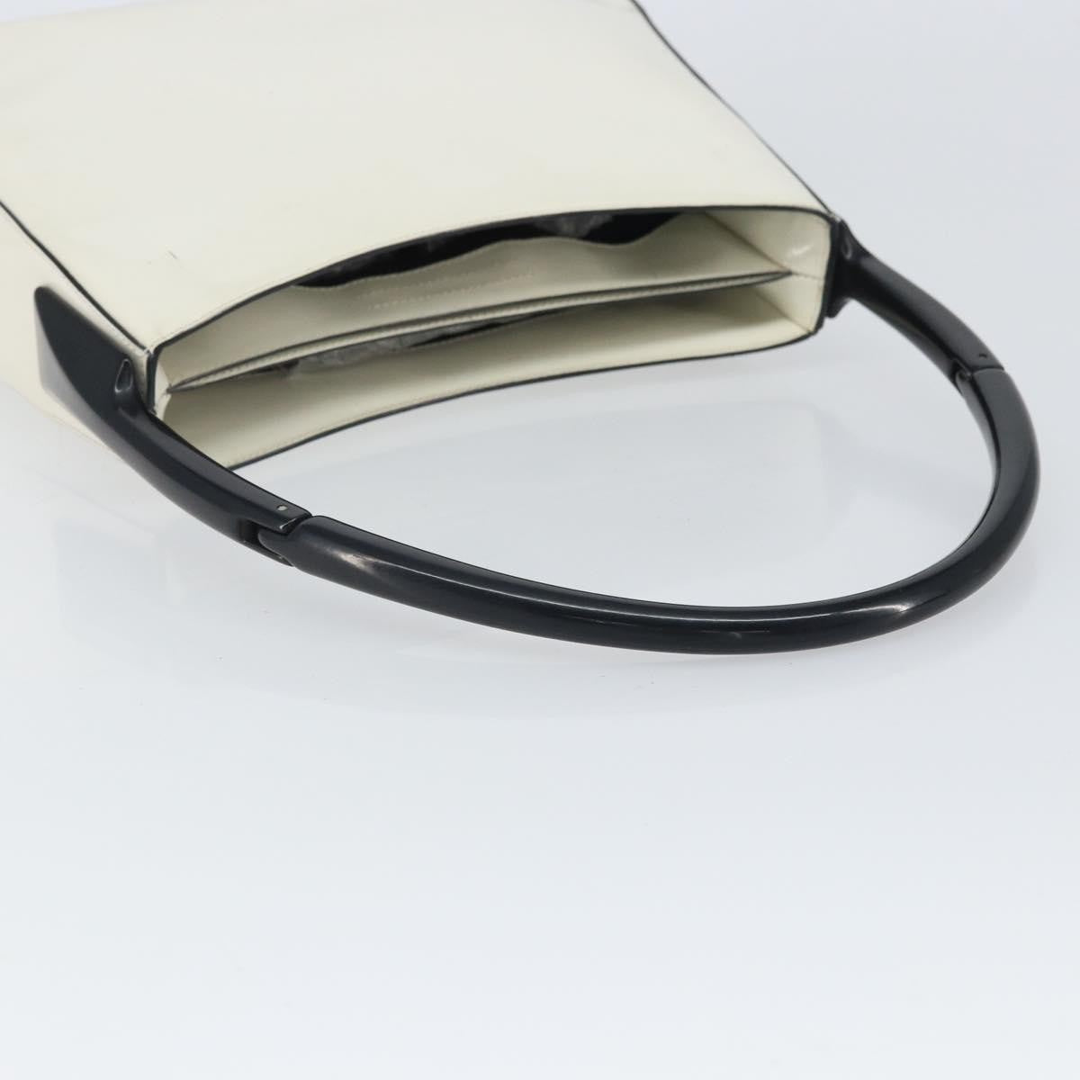 Prada PRADA Shoulder Bag Patent leather White Silver Authentic 162846