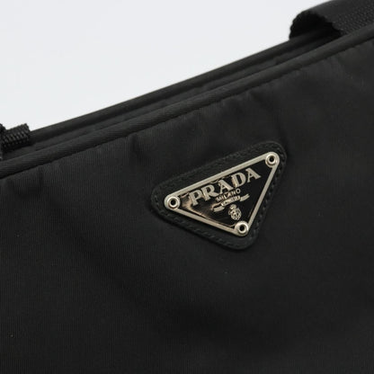 Prada PRADA Hand Bag Nylon Black Silver Authentic 175692