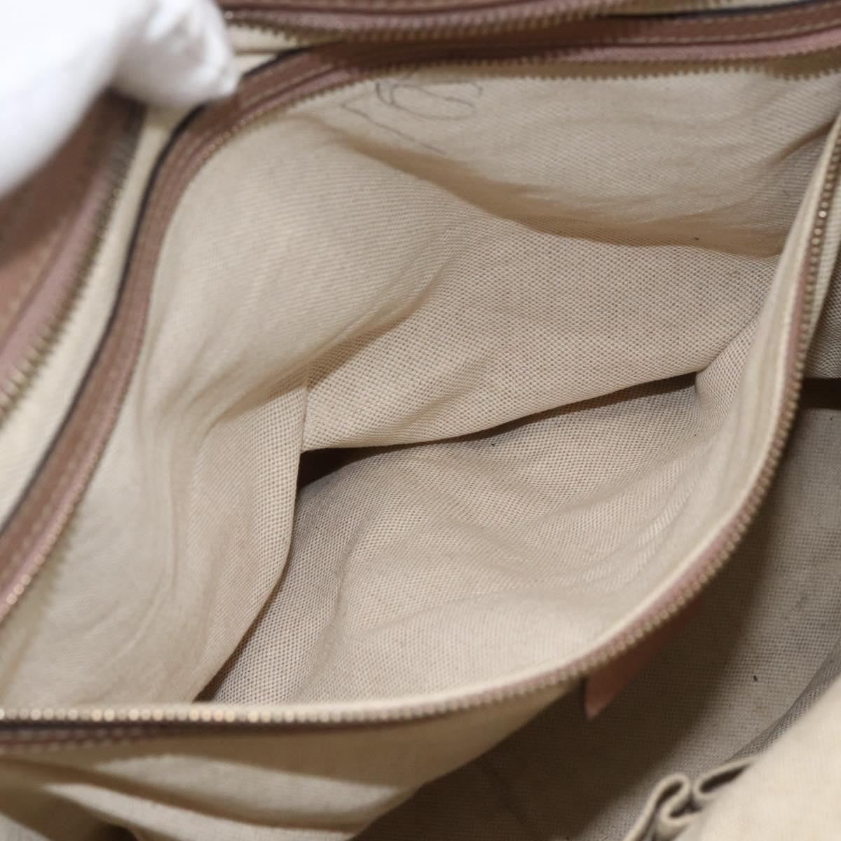 Gucci GUCCI GG Canvas Brie Tote Bag Beige Gold 323671 Authentic BA11225