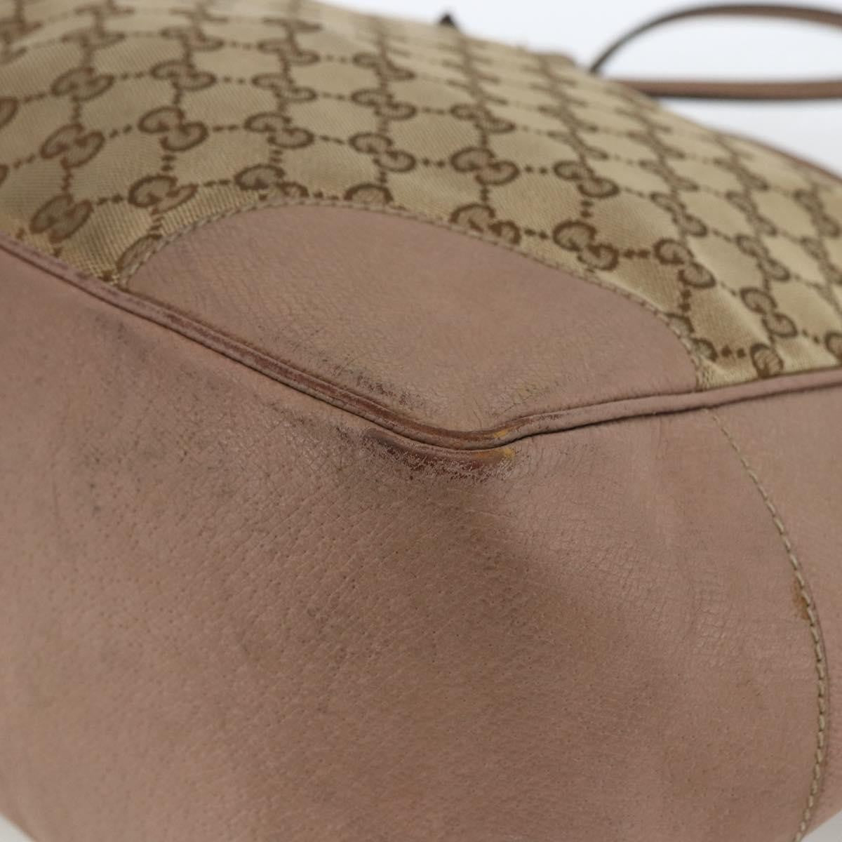 Gucci GUCCI GG Canvas Brie Tote Bag Beige Gold 323671 Authentic BA11225