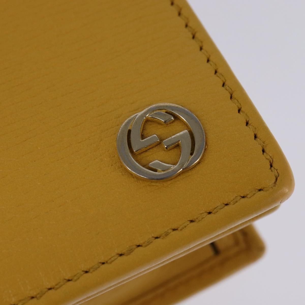 Gucci GUCCI Chain Shoulder Bag Leather Yellow 354697 Authentic 142696
