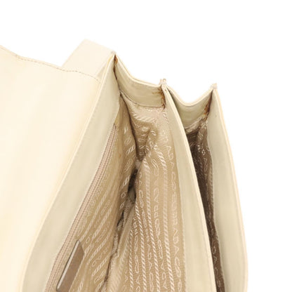 Prada PRADA Shoulder Bag Nylon Beige Silver Authentic bs33180