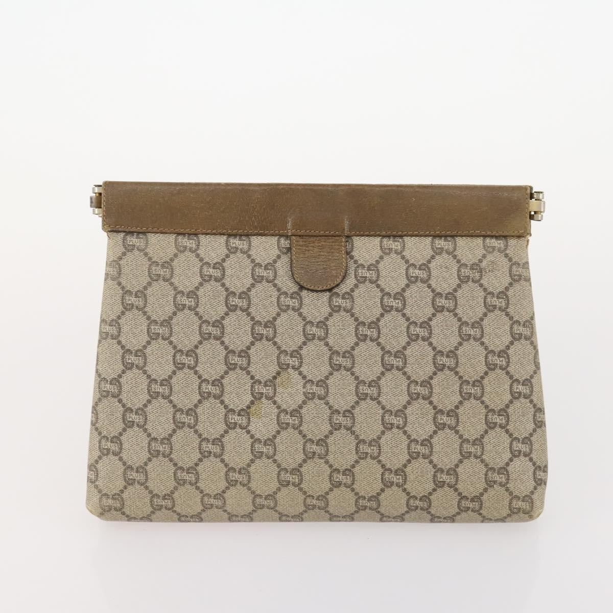 Gucci GUCCI GG Supreme Shoulder Bag Leather 2 Set Brown Authentic bs34006
