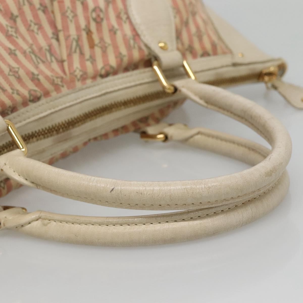 Louis Vuitton LOUIS VUITTON Mini Lin Marina GM Hand Bag Croisette 2way Pink M95493 Authentic EC192