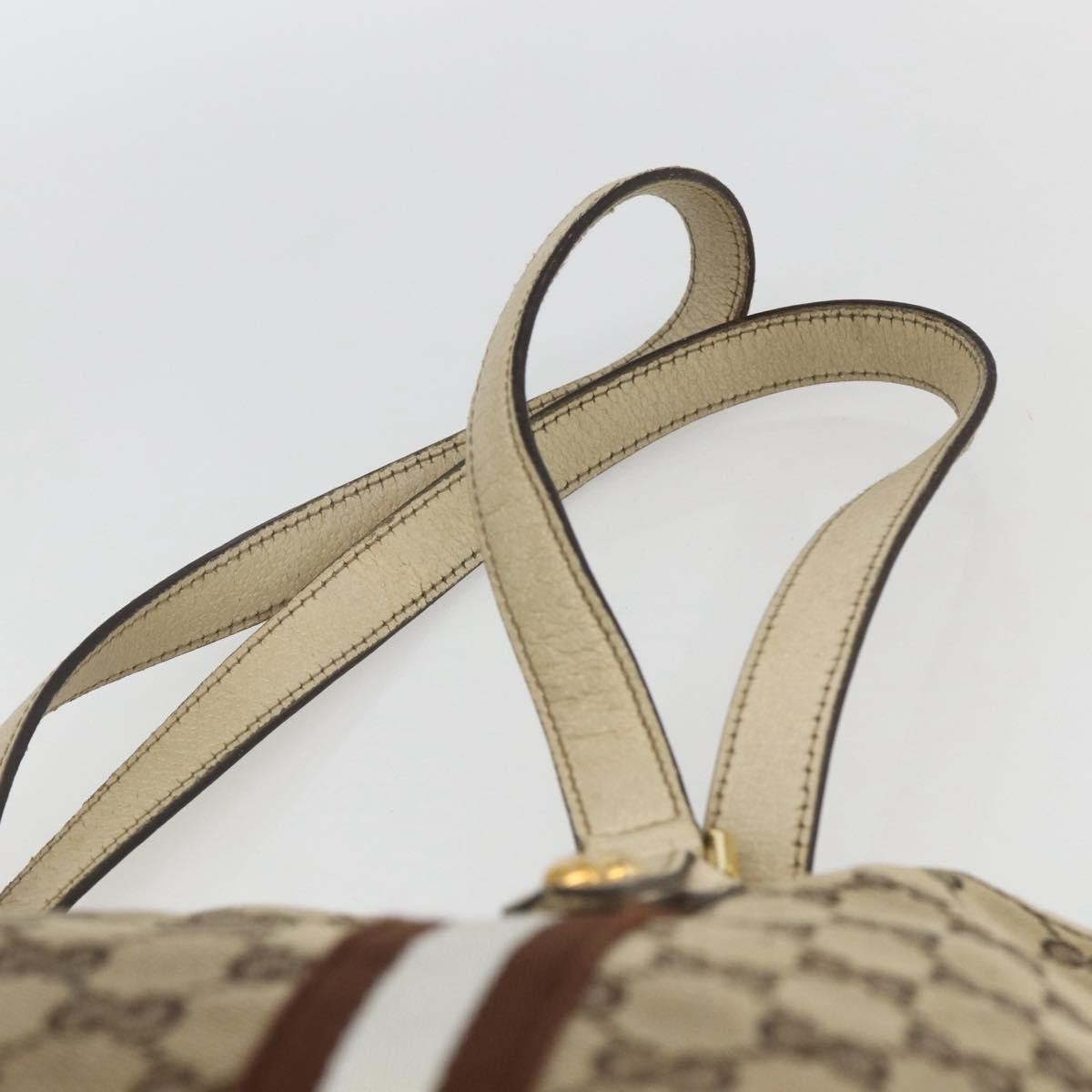 Gucci GUCCI GG Canvas Bamboo Hand Bag Beige Gold 137396 Authentic 164794
