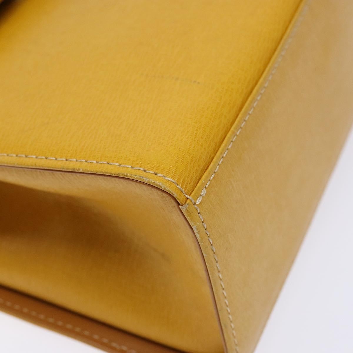 Burberrys Burberrys Hand Bag Leather Yellow Gold Authentic BA4802