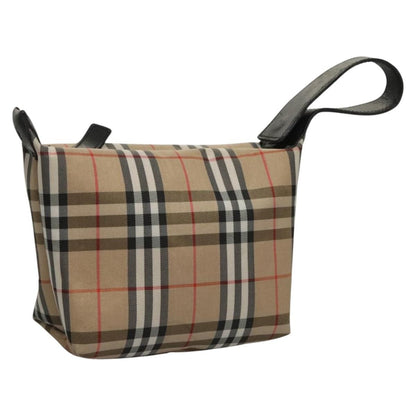 Burberrys Burberrys Nova Check Hand Bag Nylon Beige Silver Authentic mr1169