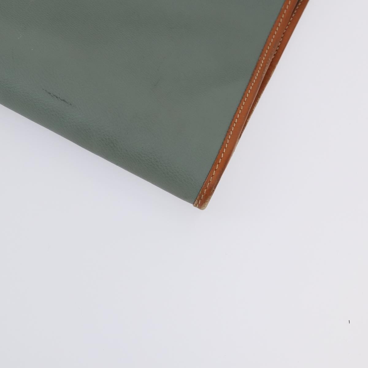 Valentino VALENTINO Garment Cover Leather Green Gold Authentic bs31394 Bag