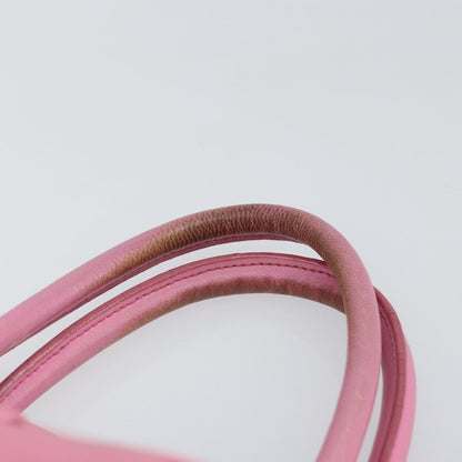 Prada PRADA Hand Bag Nylon Pink Gold Authentic 146881