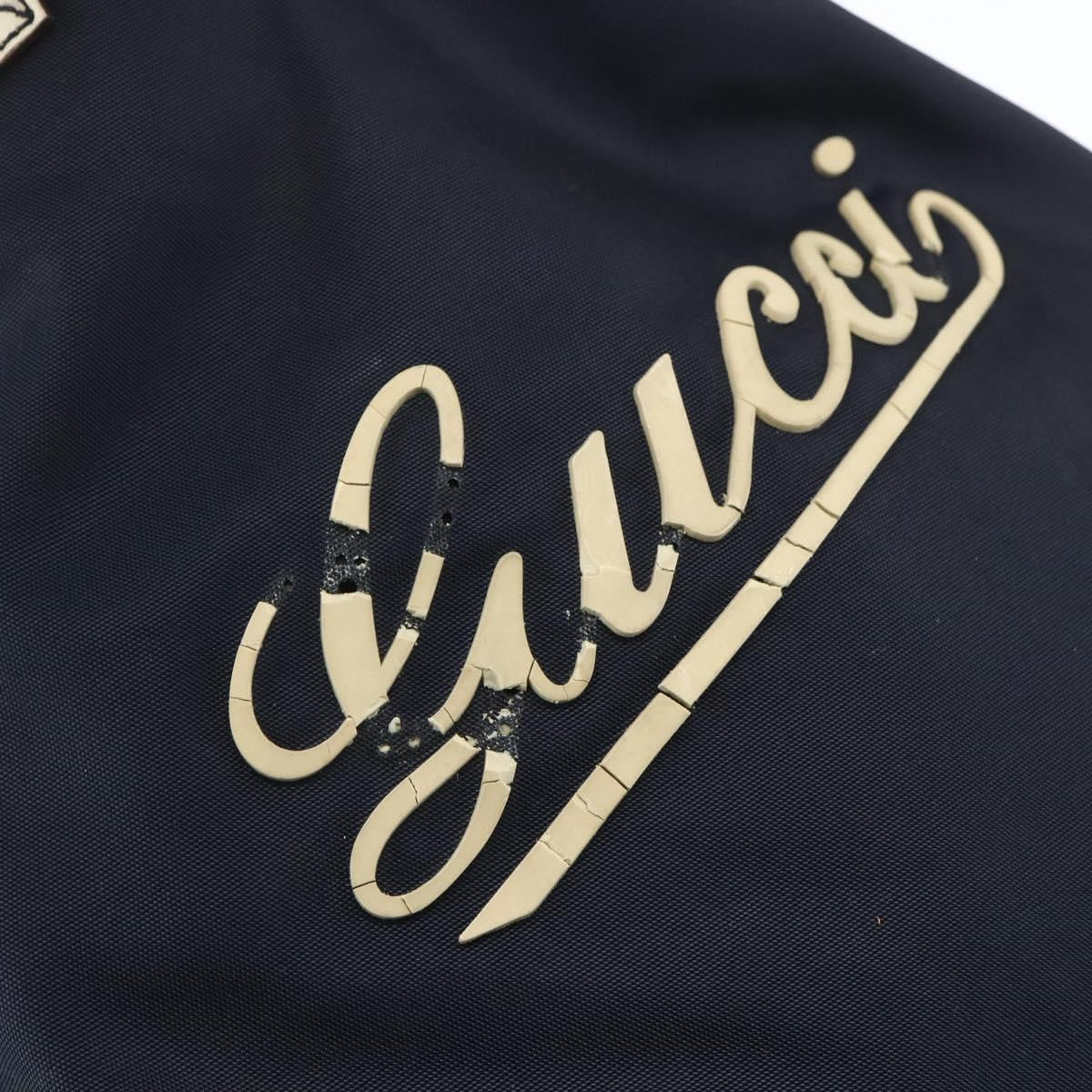 Gucci GUCCI Tote Bag Nylon Navy Silver 169943 Authentic fm4956