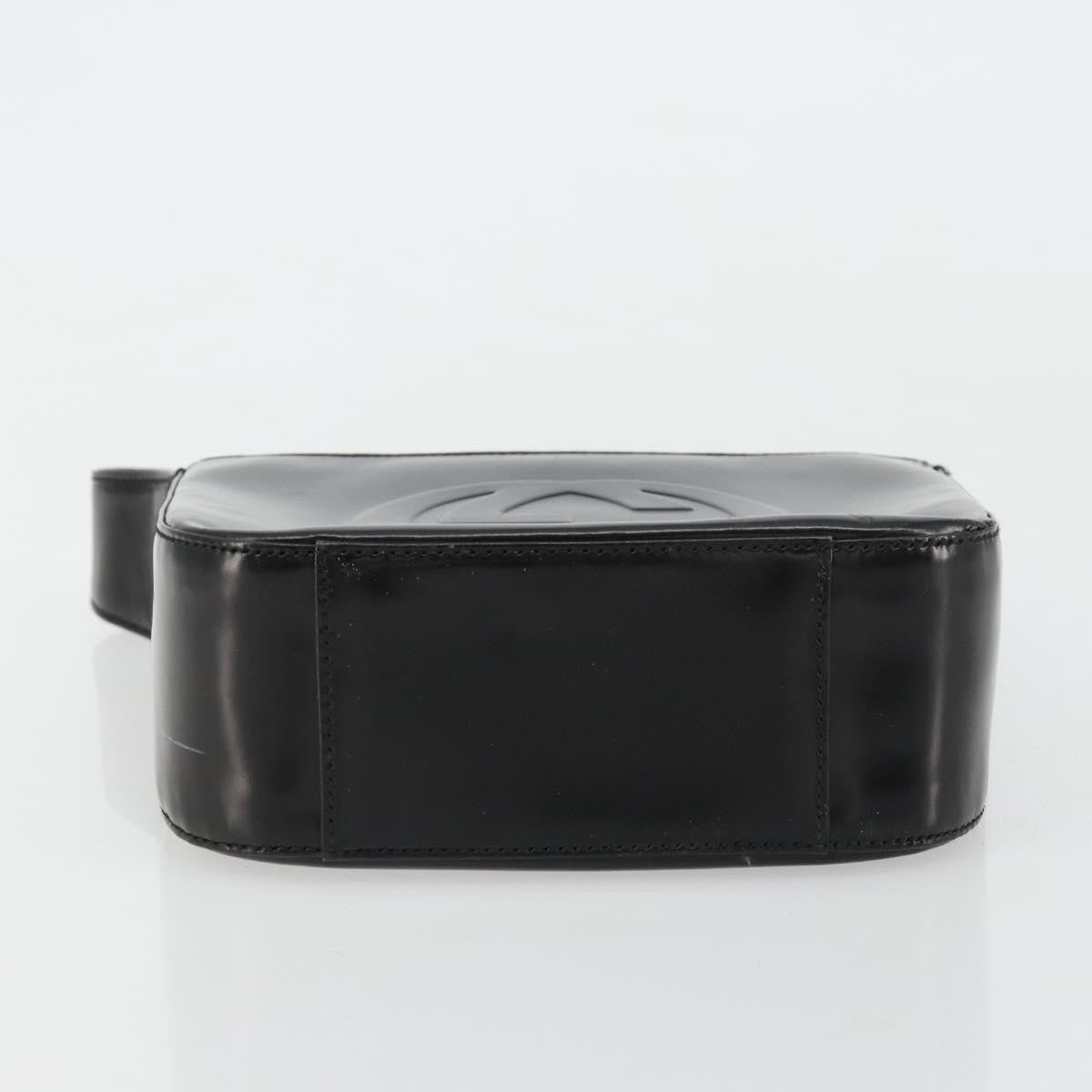 Gucci GUCCI Soho Hand Bag Patent leather Black Silver 007 0249 Authentic 182478