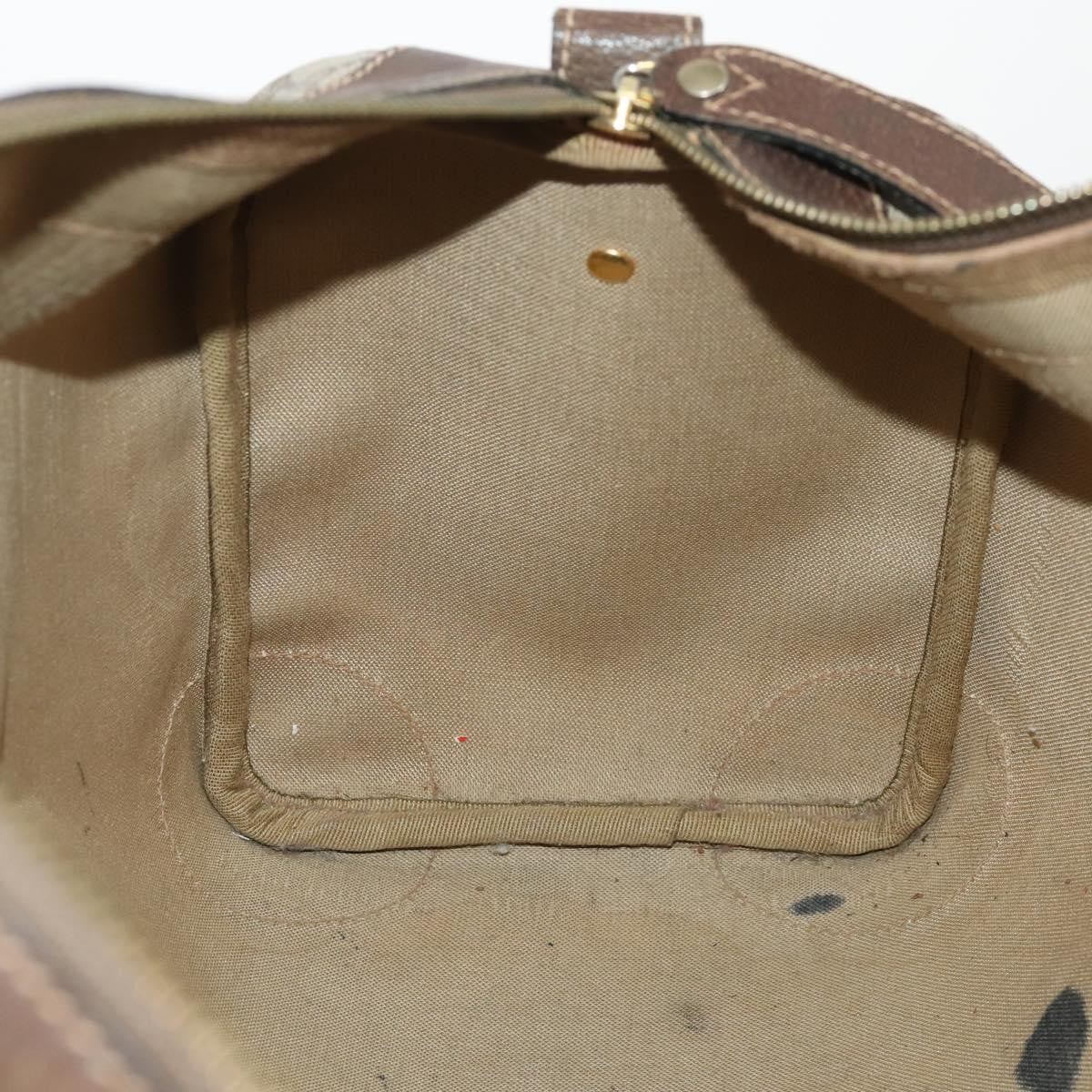 Gucci GUCCI GG Supreme Boston Bag PVC Beige Gold Authentic 175449