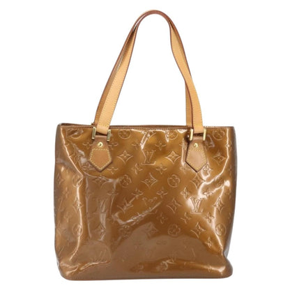 Louis Vuitton LOUIS VUITTON Monogram Vernis Houston Hand Bag Bronze M91122 LV Authentic 171944