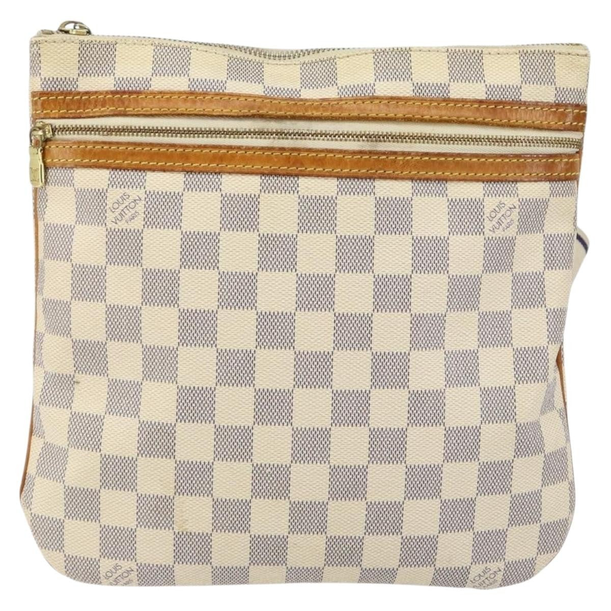 Louis Vuitton LOUIS VUITTON Damier Azur Pochette Bosphore Shoulder Bag N51112 LV Authentic BA7009