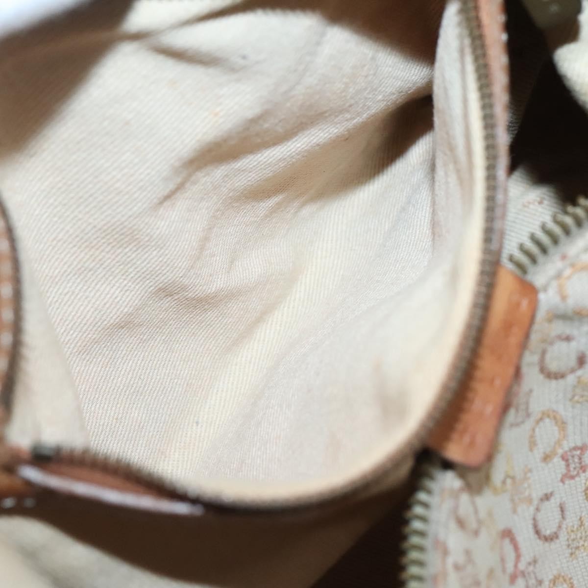 Celine CELINE C Macadam Canvas Shoulder Bag Beige Authentic bs28954