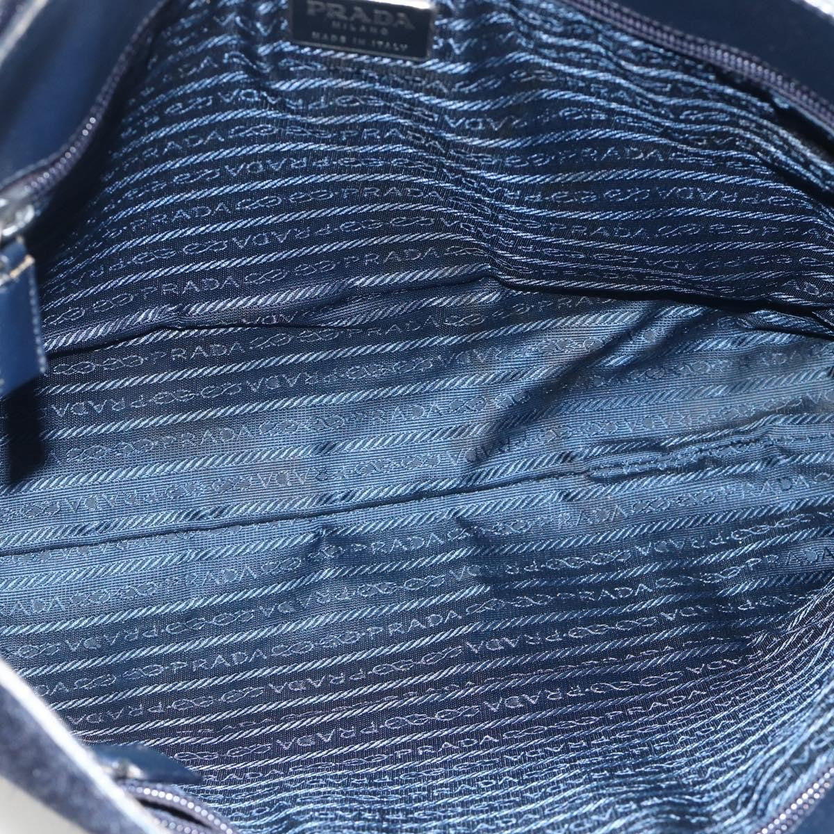 Prada PRADA Tote Bag Harako leather Navy Authentic 167194