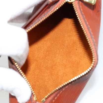 Louis Vuitton LOUIS VUITTON Epi Soufflot Pouch Accessory Pouch Brown LV Authentic BA12310A Bag