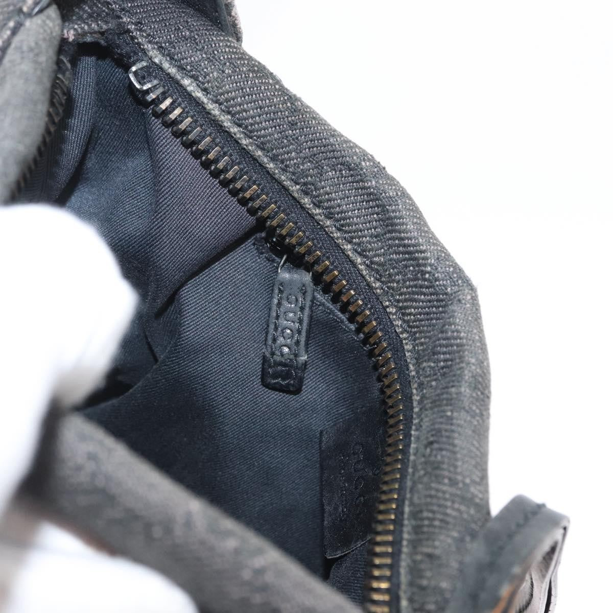 Gucci GUCCI GG Canvas Shoulder Bag Black 101333 Authentic 173490