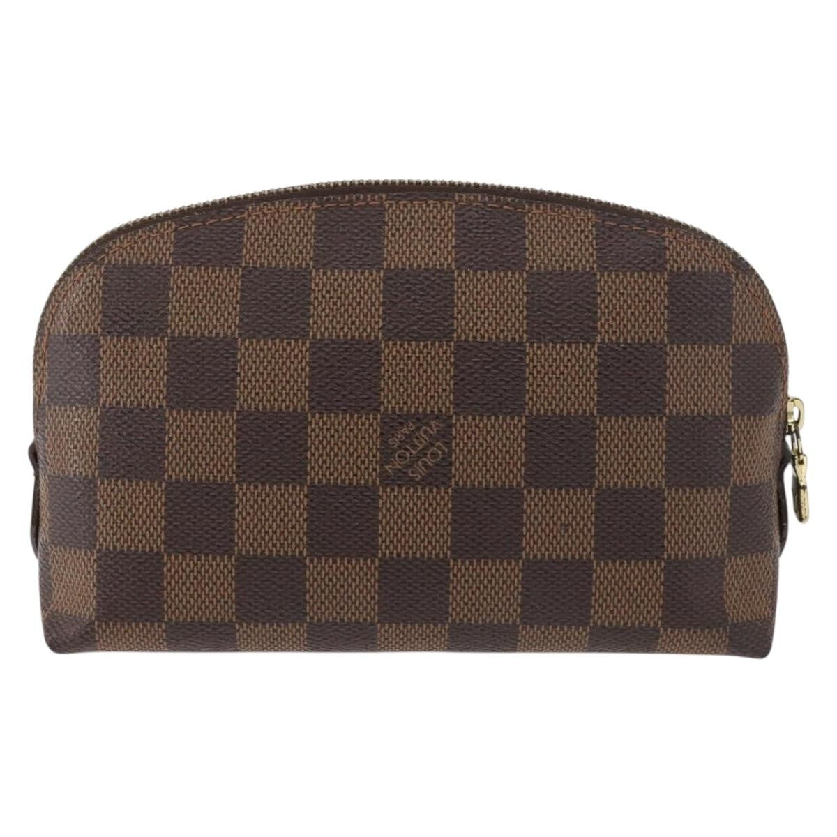 Louis Vuitton LOUIS VUITTON Damier Ebene Pochette Cosmetic PM Pouch N47516 LV Authentic 178952 Bag
