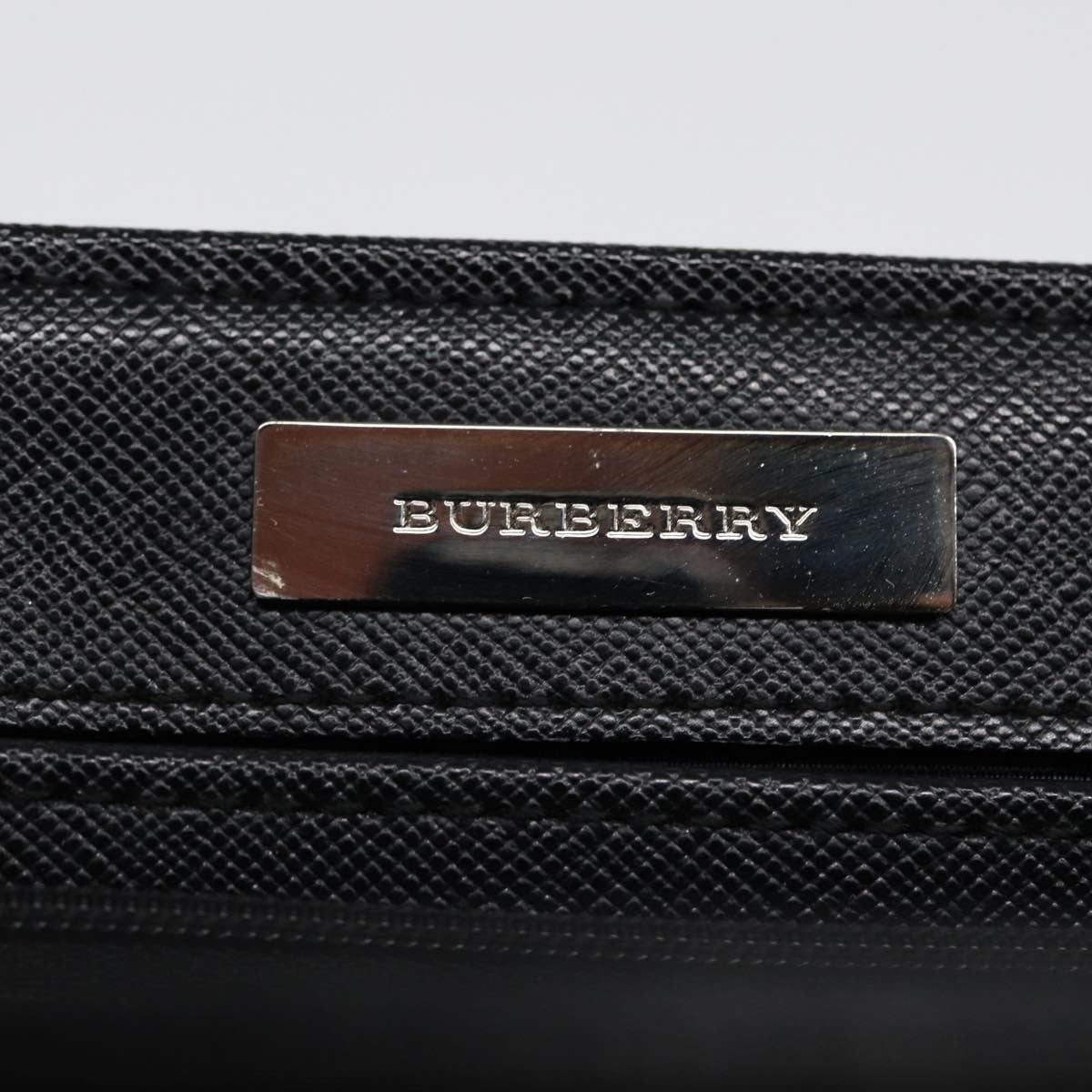 Burberry BURBERRY Nova Check Hand Bag Canvas Beige Black Authentic am6710