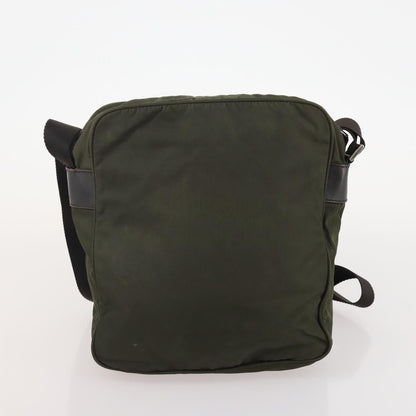 Prada PRADA Shoulder Bag Nylon Leather 3 Set Beige Khaki Authentic YKZ717