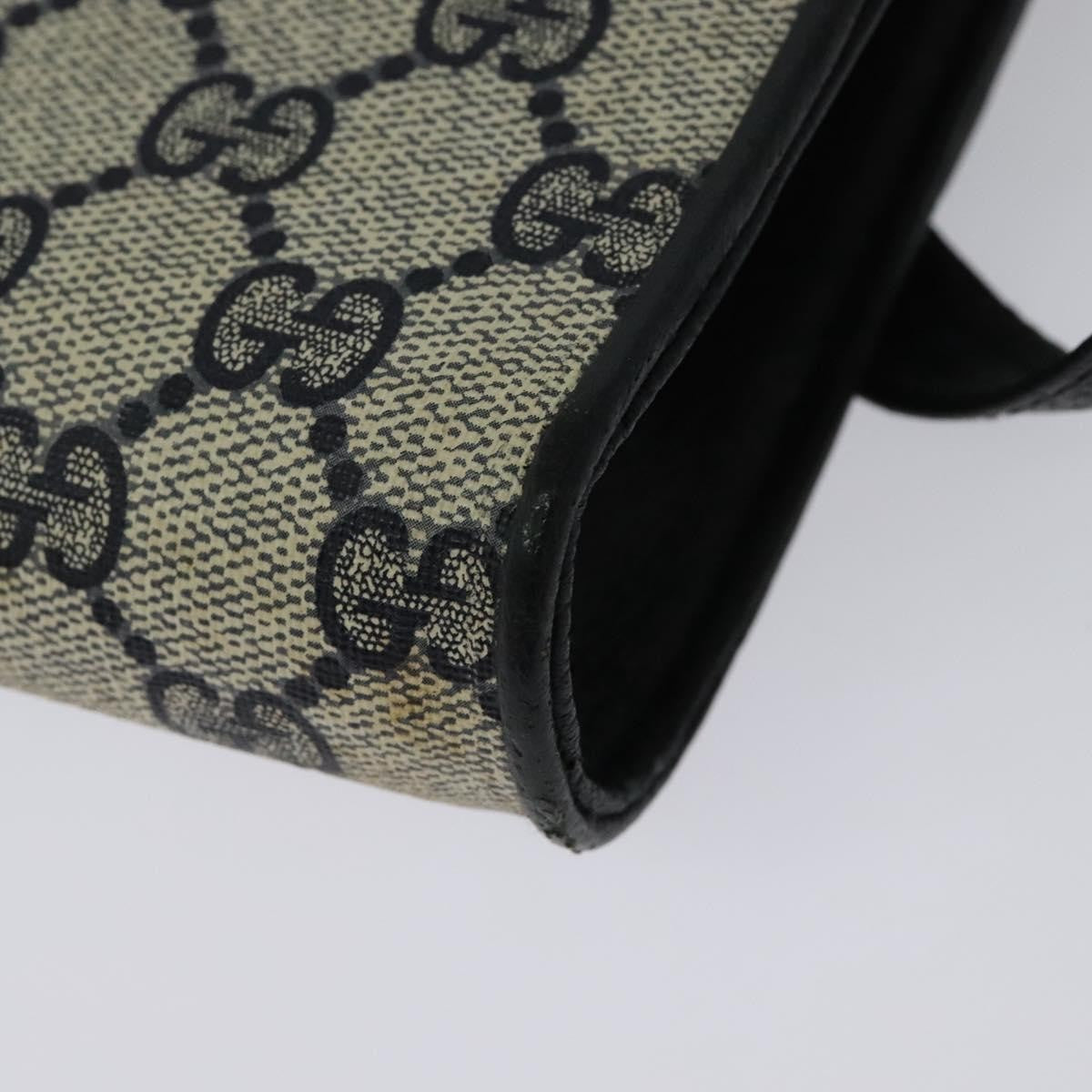 Gucci GUCCI GG Supreme Shoulder Bag PVC Navy Gold Authentic ep10523