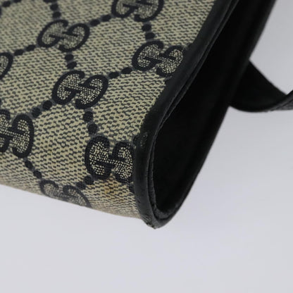 Gucci GUCCI GG Supreme Shoulder Bag PVC Navy Gold Authentic ep10523