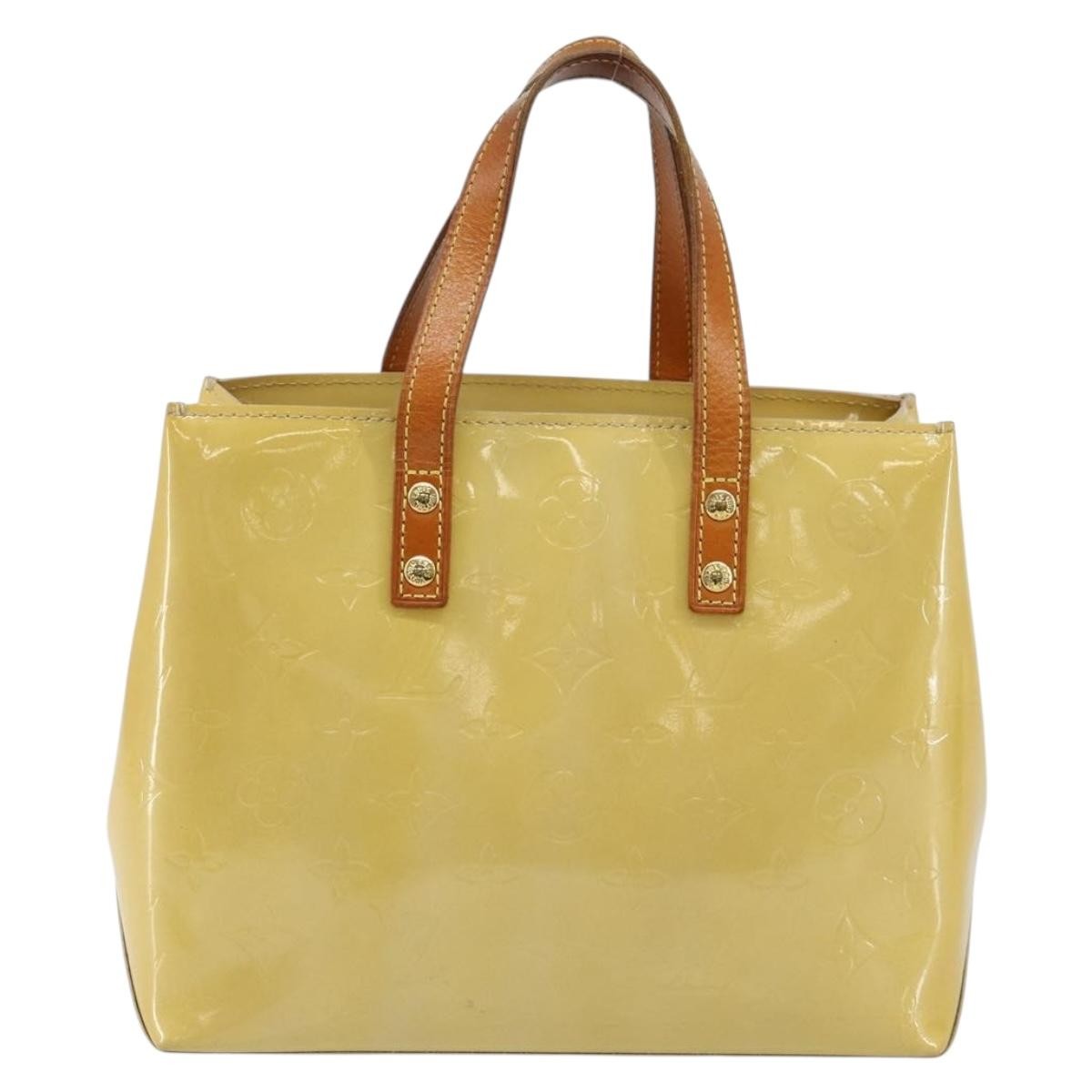Louis Vuitton LOUIS VUITTON Monogram Vernis Reade PM Hand Bag Beige M91334 LV Authentic ep10940