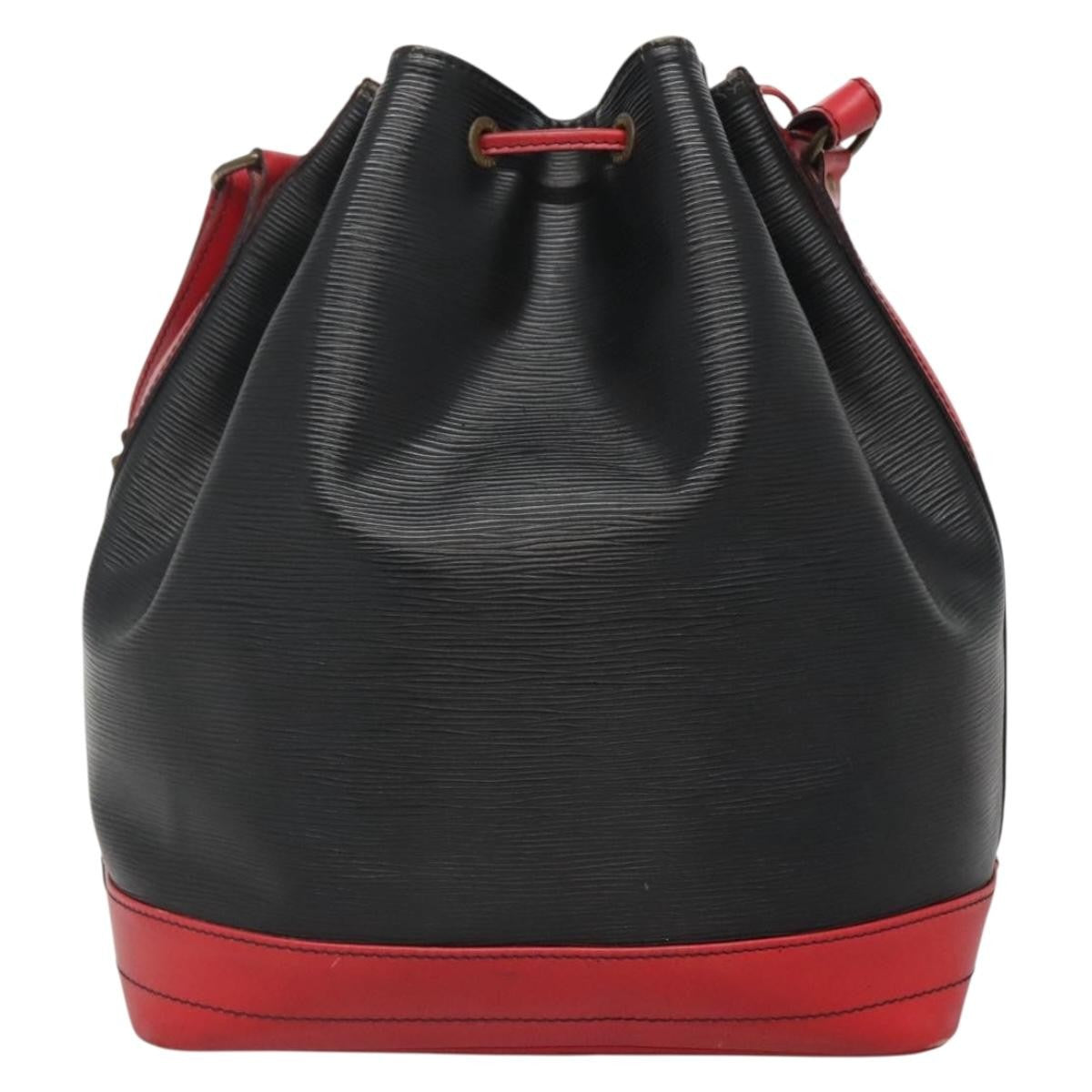 Louis Vuitton LOUIS VUITTON Epi Noe Shoulder Bag Bicolor Black Red M44017 LV Authentic 127971