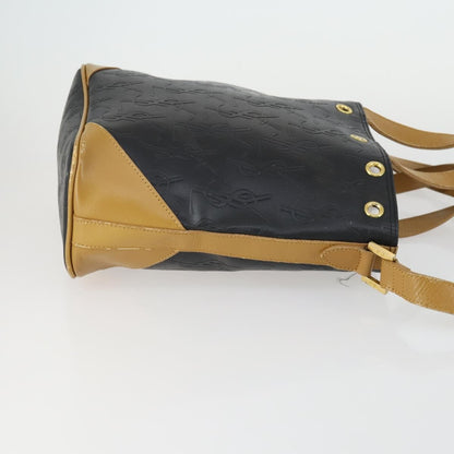 Saint Laurent SAINT LAURENT Hand Bag Leather PVC 2way Black Brown gold Authentic bs31752