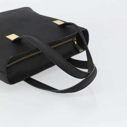 Celine CELINE Hand Bag Leather Black Gold Authentic BA9124