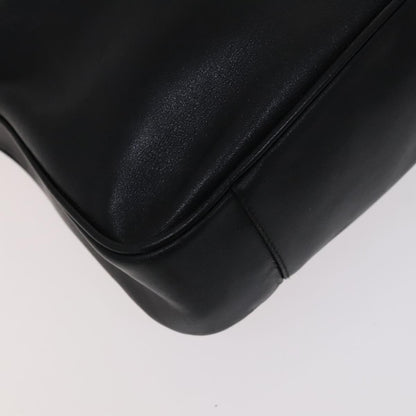 Gucci GUCCI Bamboo Hand Bag Leather 2way Black 001 1638 Authentic 114458