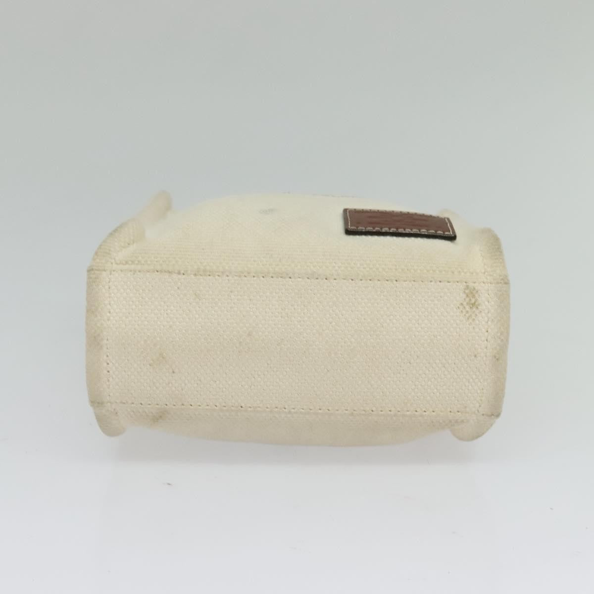 BALLY BALLY Crystalia XS Hand Bag Canvas 2way White Gold Authentic mr1384