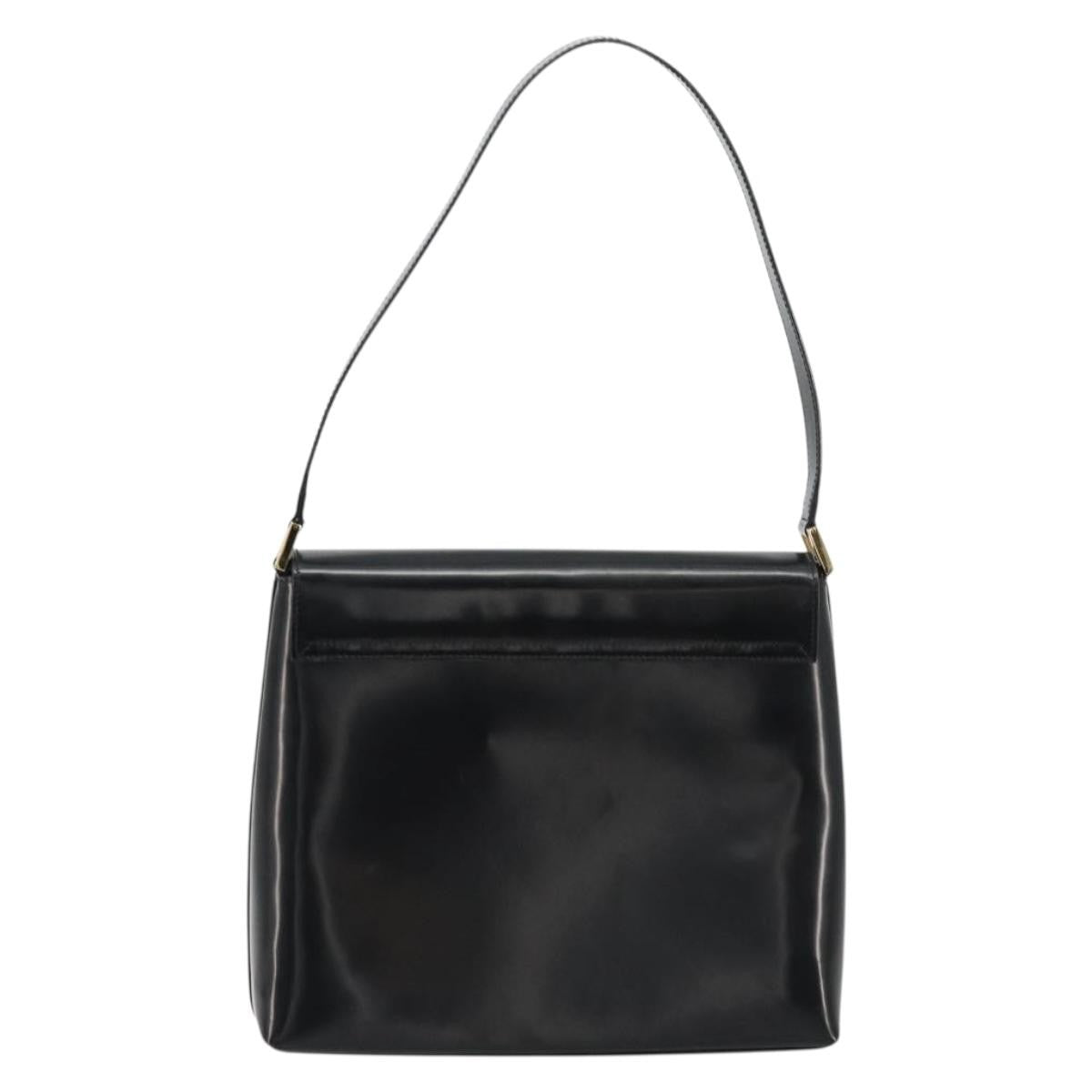Gucci GUCCI Shoulder Bag Patent leather Black Gold 001 2113 1792 Authentic 149795