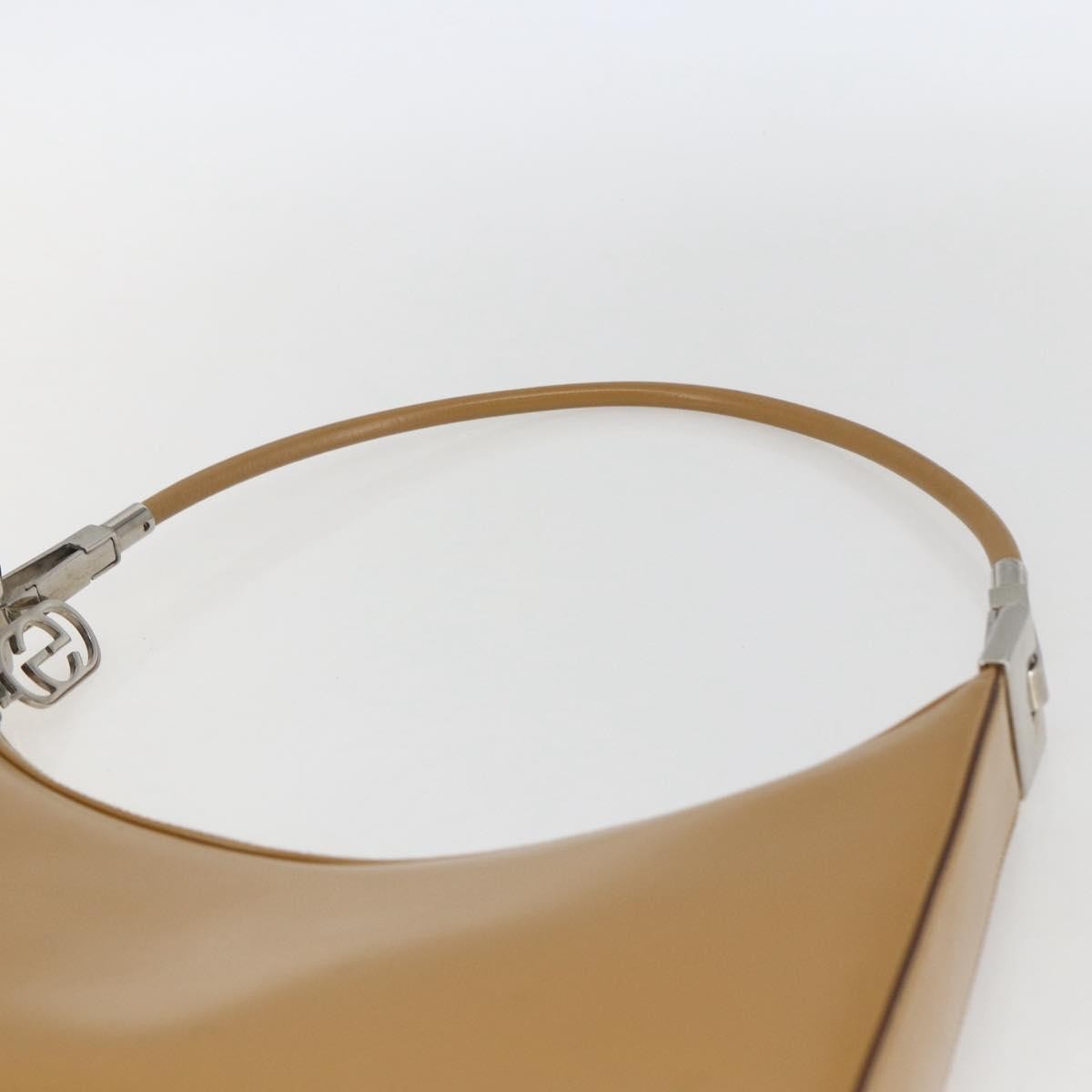 Gucci GUCCI Shoulder Bag Leather Brown Silver 001 3812 Authentic BA10652