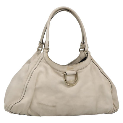 Gucci GUCCI Tote Bag Leather Ivory Gold 189835 Authentic 135191